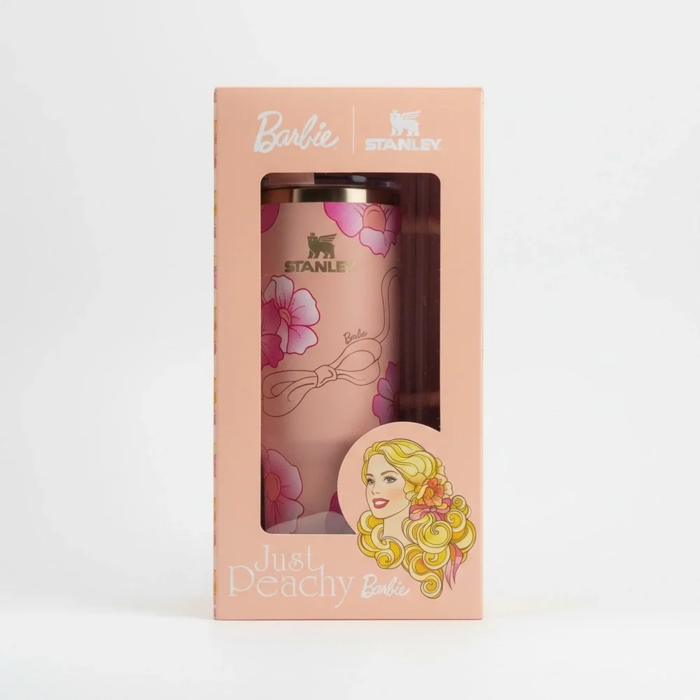 Barbie Just Peachy Quencher H2.0 40oz Tumbler Floral NEW Box - Picture 2 of 5